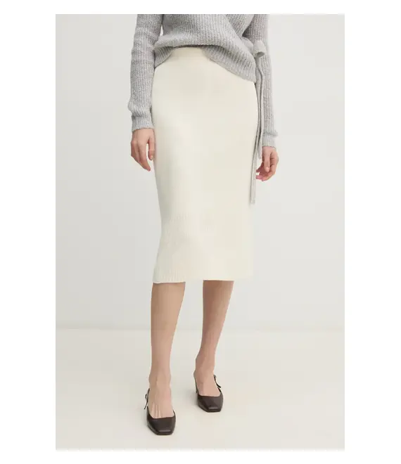 Φούστα Sisley χρώμα: μπεζ, 122NM000F