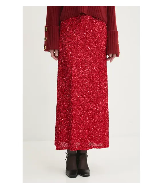 Φούστα Never Fully Dressed Dorris Skirts χρώμα: κόκκινο, NFDSK594