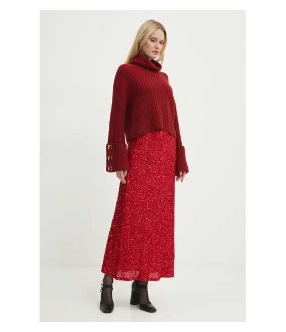 Φούστα Never Fully Dressed Dorris Skirts χρώμα: κόκκινο, NFDSK594