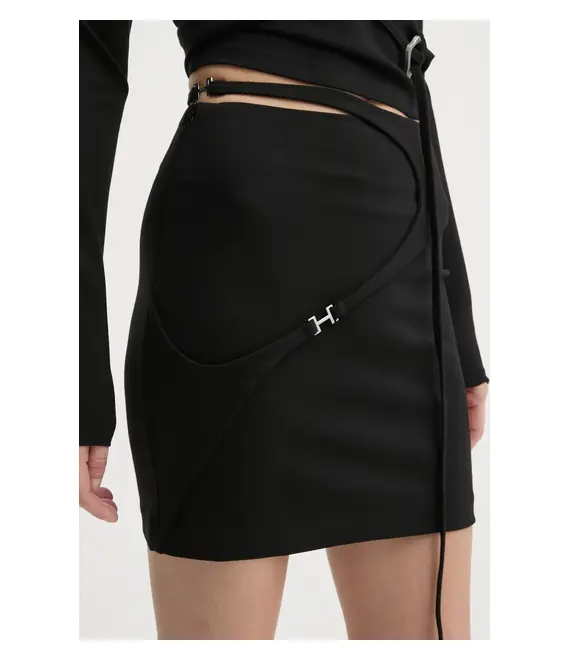 Φούστα Heliot Emil χρώμα: μαύρο, AW24.W.12.042.BLK01