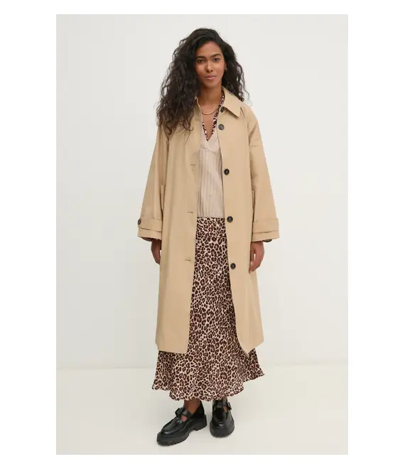 Φούστα Pedro del Hierro χρώμα: μπεζ, 7598317