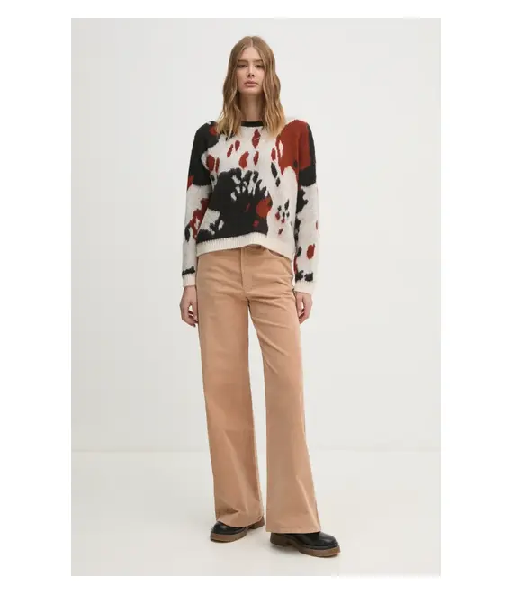 Παντελόνι United Colors of Benetton χρώμα: καφέ, 41ULDE029