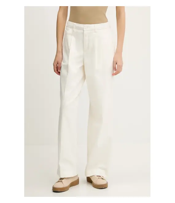 Βαμβακερό παντελόνι Guess Jeans χρώμα: μπεζ, W4BB44 WGCV2