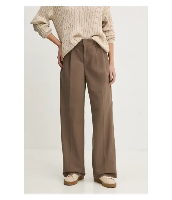 Παντελόνι Dickies PLEATED χρώμα: καφέ, DK0A863M