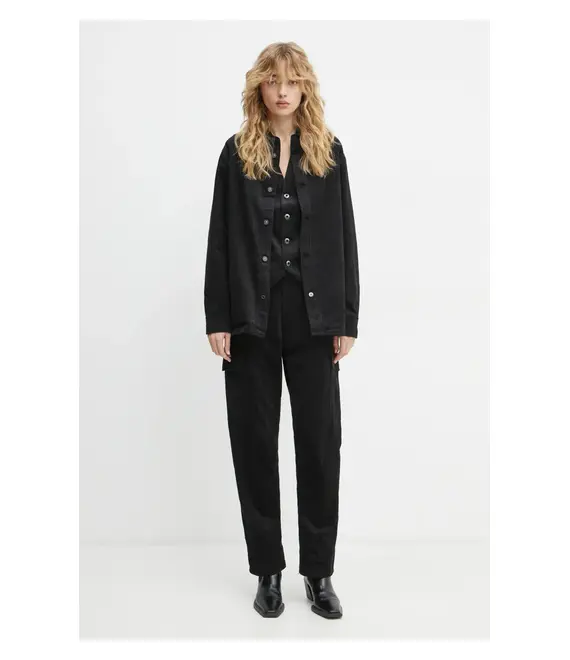Κοτλέ παντελόνι G-Star Raw χρώμα: μαύρο, D25761-D727