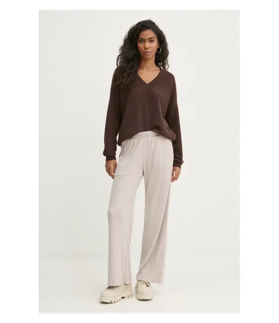 Παντελόνι Hollister Co. χρώμα: καφέ, KI346-4053