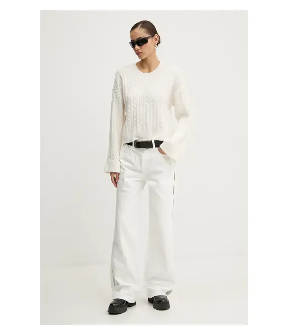 Πουλόβερ Hollister Co. χρώμα: μπεζ, KI350-4274