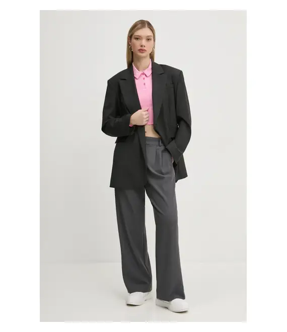Παντελόνι Abercrombie & Fitch χρώμα: γκρι, KI156-4528