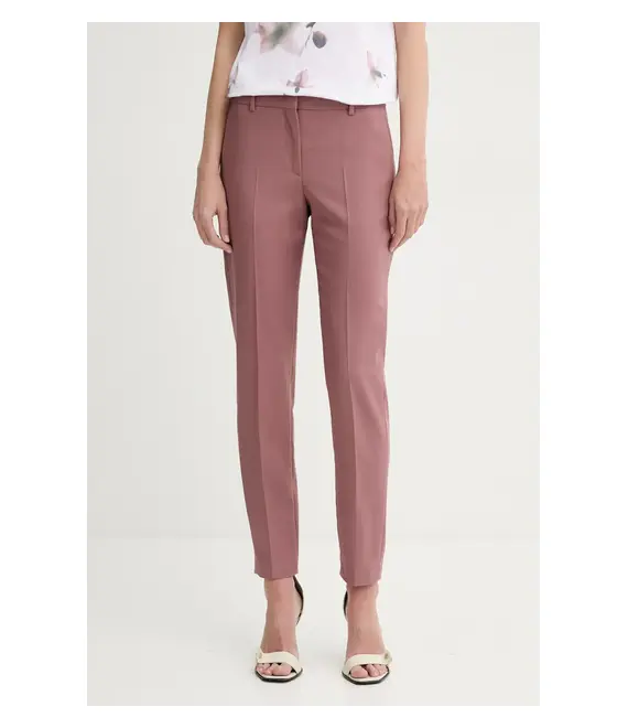 Μάλλινα παντελόνια PS Paul Smith χρώμα: ροζ, W2R.N264.P31053
