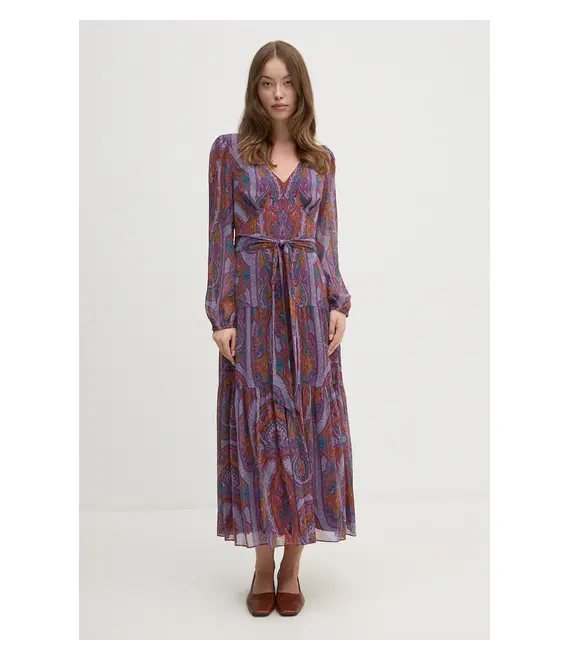 Φόρεμα Lauren Ralph Lauren χρώμα: ροζ, 250940218