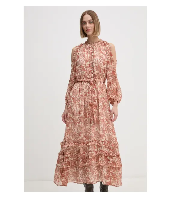 Φόρεμα Pepe Jeans RIKKY χρώμα: μπεζ, PL953597