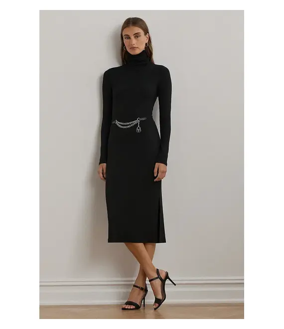 Φόρεμα Lauren Ralph Lauren χρώμα: μαύρο, 250951822