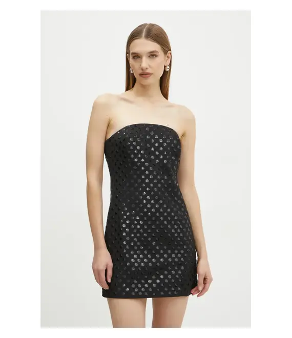 Φόρεμα MICHAEL Michael Kors χρώμα: μαύρο, MF482JY3GZ