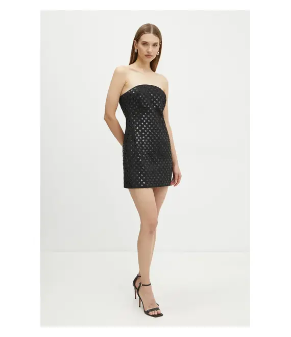 Φόρεμα MICHAEL Michael Kors χρώμα: μαύρο, MF482JY3GZ