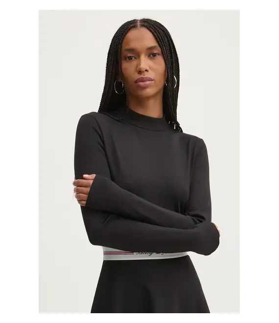 Φόρεμα Tommy Jeans χρώμα: μαύρο, DW0DW18723