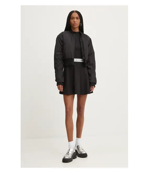 Φόρεμα Tommy Jeans χρώμα: μαύρο, DW0DW18723