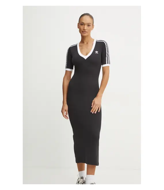 Φόρεμα adidas Originals χρώμα: μαύρο, IX6962