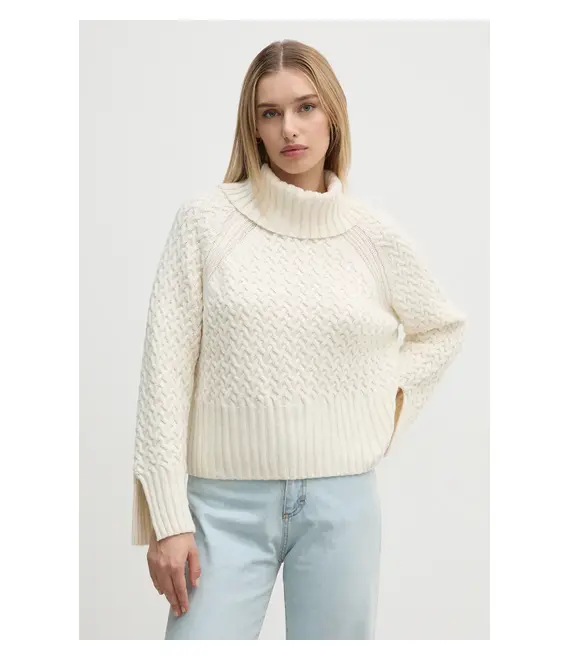 Πουλόβερ Barbour χρώμα: μπεζ, LKN1589