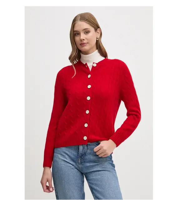 Μάλλινη ζακέτα Barbour Barbour x Alexa Chung χρώμα: κόκκινο, LKN1608