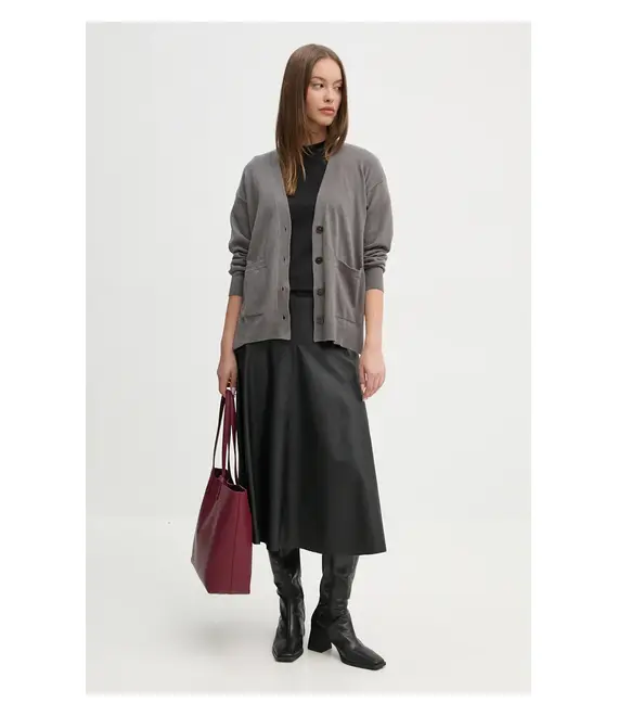Ζακέτα με μείγμα κασμίρ Sisley χρώμα: γκρι, 102HM601Z