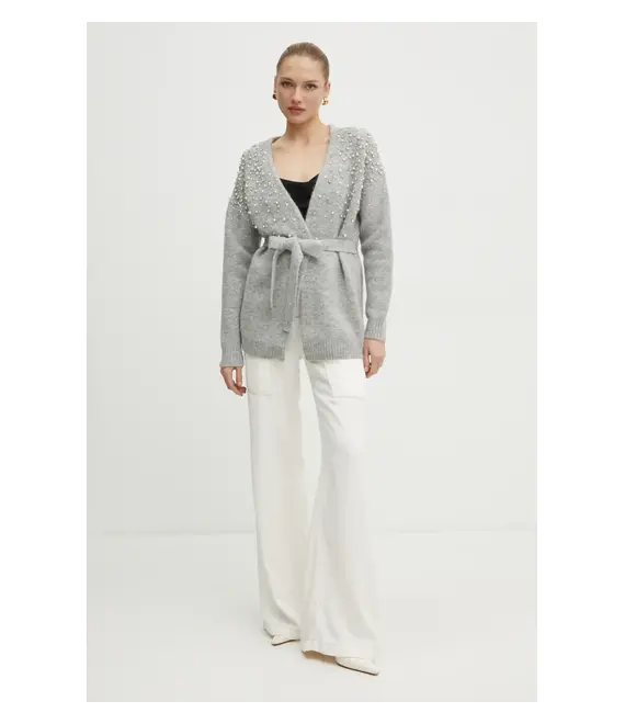 Μάλλινη ζακέτα Marciano Guess SIBILLA χρώμα: γκρι, 4BGR13 5786Z