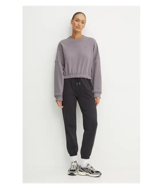 Βαμβακερή μπλούζα adidas Originals Premium Essentials Sweater γυναικεία, χρώμα: μοβ, IY9709