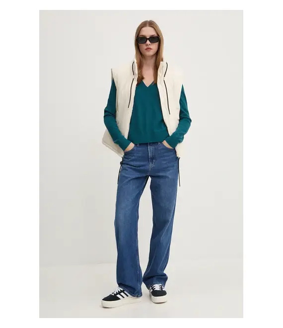 Πουλόβερ Tommy Jeans χρώμα: πράσινο, DW0DW18670