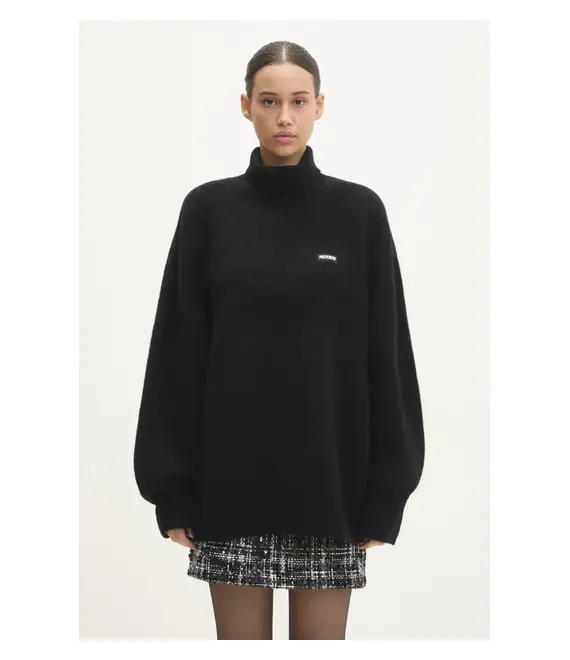 Μάλλινο πουλόβερ Rotate Turtleneck γυναικείο, χρώμα: μαύρο, 113128100