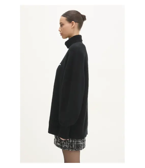 Μάλλινο πουλόβερ Rotate Turtleneck γυναικείο, χρώμα: μαύρο, 113128100