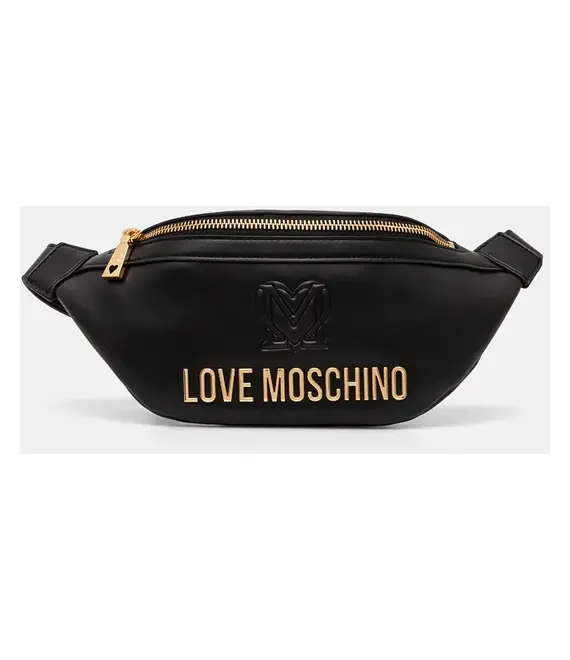 Δερμάτινη τσάντα φάκελος Love Moschino χρώμα: μαύρο, JC4363PP0L