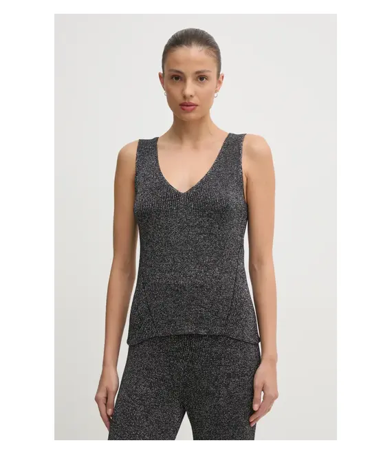 Top United Colors of Benetton χρώμα: ασημί, 1194DH016
