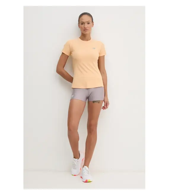 Μπλουζάκι για τρέξιμο New Balance χρώμα: πορτοκαλί, WT41281PAE