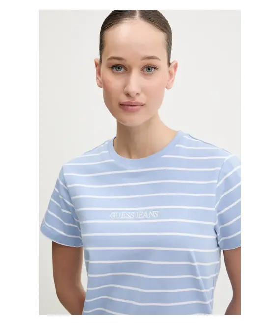 Μπλουζάκι Guess Jeans χρώμα: τιρκουάζ, W4BI53 KCIE1