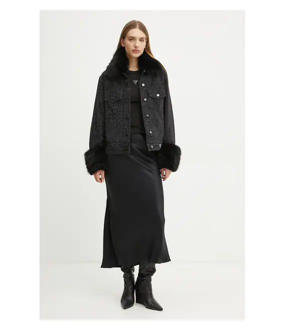 Top Guess MICHELA χρώμα: μαύρο, W4BP13 KCGM2