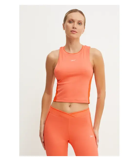 Τοπ προπόνησης Reebok Team χρώμα: πορτοκαλί, 100205803