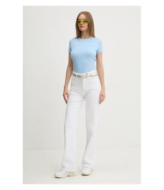 Βαμβακερό μπλουζάκι Tommy Jeans γυναικείο, DW0DW18785