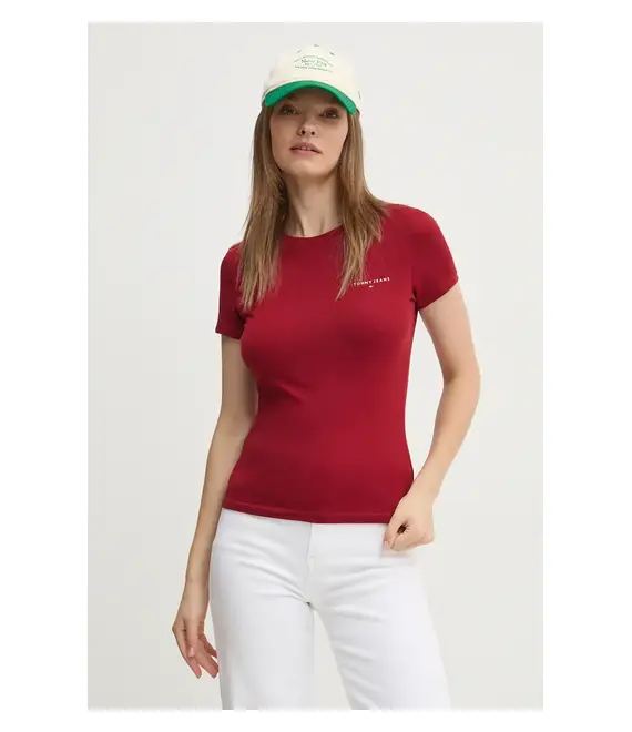 Βαμβακερό μπλουζάκι Tommy Jeans γυναικείο, DW0DW18785