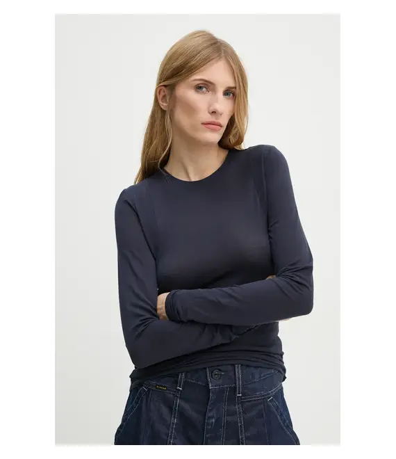 Βαμβακερή μπλούζα με μακριά μανίκια G-Star Raw χρώμα: ναυτικό μπλε, D25058-C954