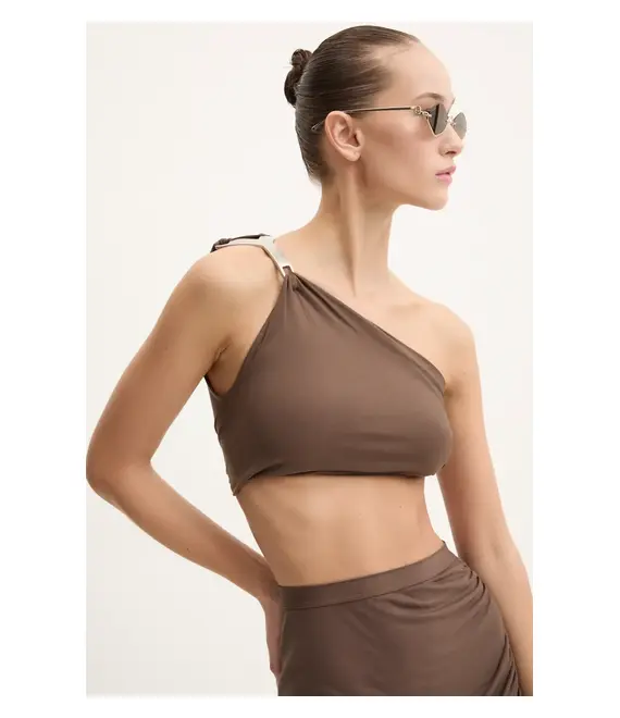 Top Rick Owens Lilies χρώμα: καφέ, LI02D5192RV