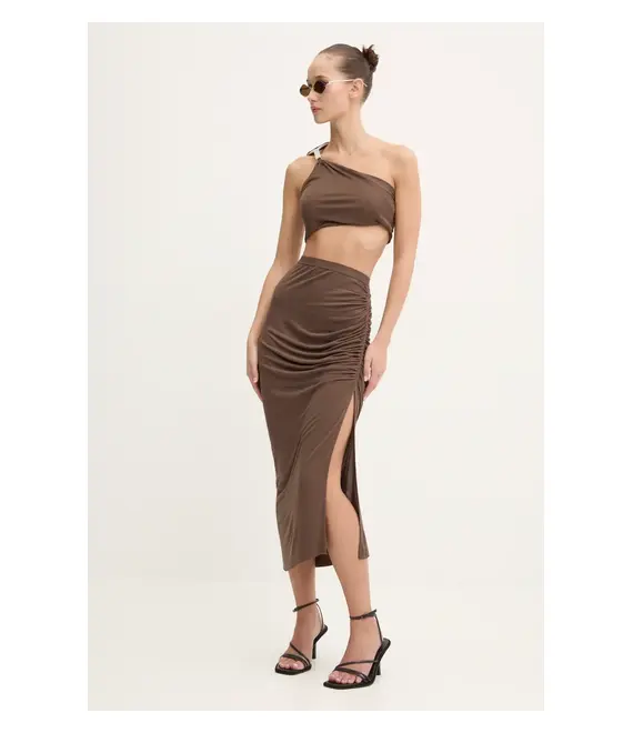 Top Rick Owens Lilies χρώμα: καφέ, LI02D5192RV