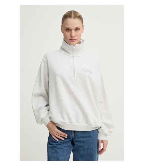 Μπλούζα Hollister Co. χρώμα: γκρι, KI352-4201