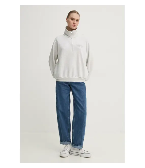 Μπλούζα Hollister Co. χρώμα: γκρι, KI352-4201