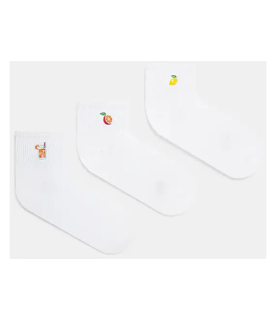 Βαμβακερές κάλτσες Medicine 3-pack γυναικεία, χρώμα: άσπρο