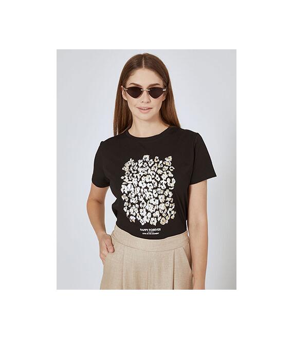 T-shirt με λεοπάρ στάμπα SN7590.4057+2