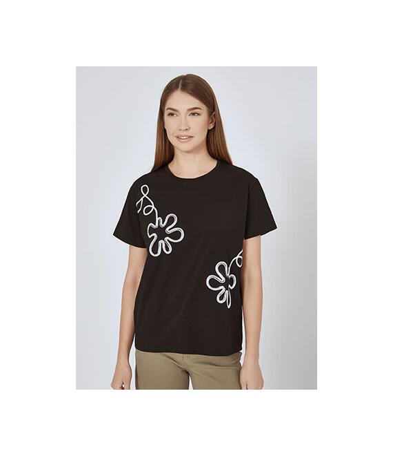 T-shirt με παγιέτες SN7590.4121+2