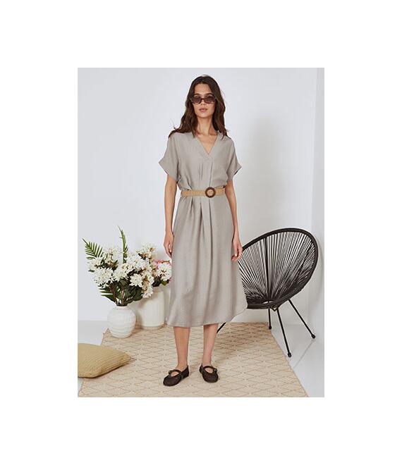 Φόρεμα μίντι με αποσπώμενη ζώνη SN9856.8527+3