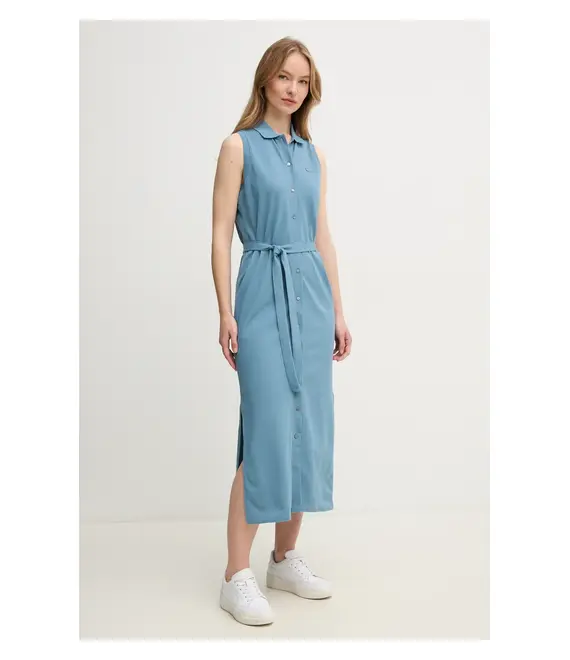 Φόρεμα Lacoste χρώμα: μπλε
