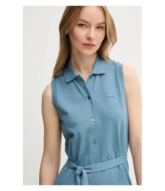 Φόρεμα Lacoste χρώμα: μπλε