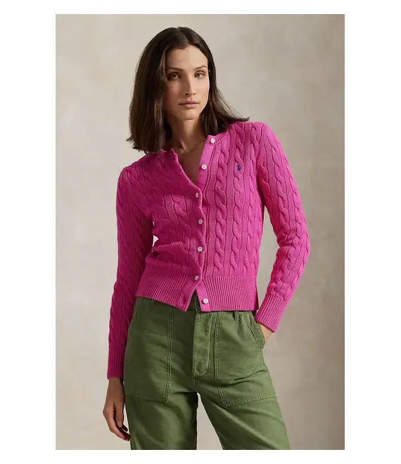 Βαμβακερή ζακέτα Polo Ralph Lauren χρώμα: άσπρο, 211891643