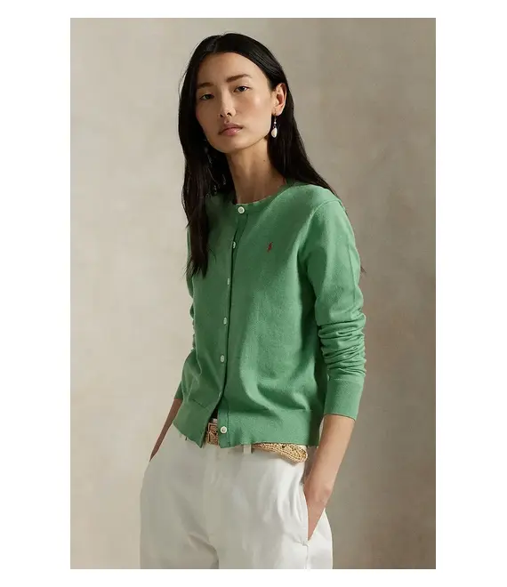 Πλεκτή ζακέτα Polo Ralph Lauren χρώμα: μπεζ, 211891672